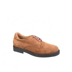 NEW BEBERLIS boys kaplan suede lace up shoes in brown